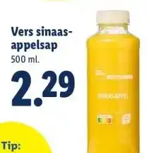 Lidl Vers sinaas- appelsap aanbieding