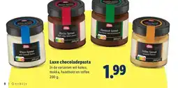 Lidl Luxe chocoladepasta aanbieding