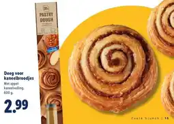 Lidl Deeg voor kaneelbroodjes aanbieding