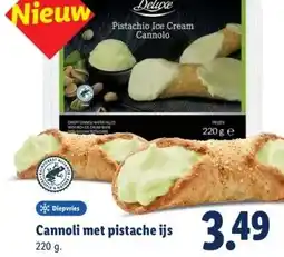 Lidl Cannoli met pistache ijs aanbieding