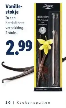 Lidl Vanille- stokje aanbieding