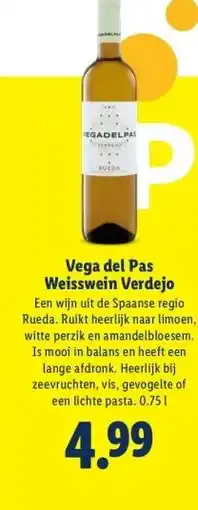 Lidl Vega del Pas Weisswein Verdejo aanbieding