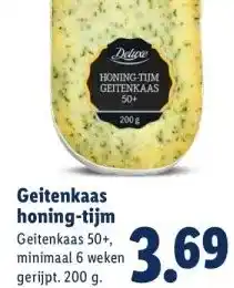Lidl Geitenkaas honing-tijm aanbieding