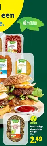 Lidl Plantaardige champignon- burger aanbieding