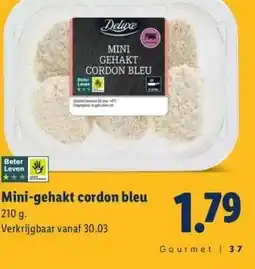 Lidl Mini-gehakt cordon bleu aanbieding