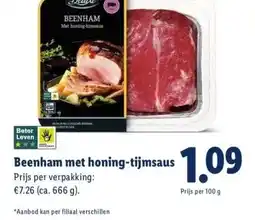 Lidl Beenham met honing-tijmsaus aanbieding