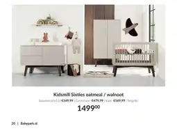 Babypark Kidsmill Sixties oatmeal / walnoot aanbieding