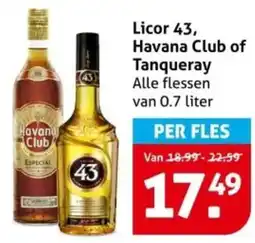 Hoogvliet Licor 43, Havana Club of Tanqueray aanbieding