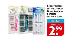 Hoogvliet Scheermesjes , Opzet tanden- borstels aanbieding