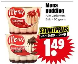 Dirk Mona pudding aanbieding