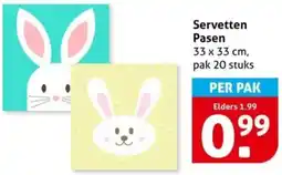 Hoogvliet Servetten Pasen aanbieding