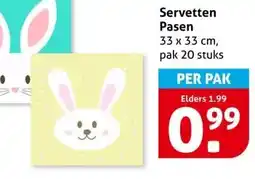 Hoogvliet Servetten Pasen aanbieding