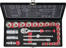 Conrad TOOLCRAFT 826373 Dopsleutelset Metrisch 3/8 (10 mm) 23-delig aanbieding