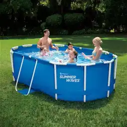 Top1Toys Summer Waves Zwembad Active Oval Frame 300 X 200 X 84 cm + filterpomp aanbieding