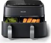 Wehkamp Philips Rapid Air Serie 3000 Dual Airfryer - NA351/00 - Dubbele Mand - 9 Liter aanbieding