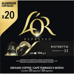 Jumbo L'OR Espresso Ristretto Aluminium Capsules 20 Stuks 104 g aanbieding