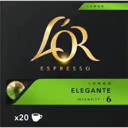 Jumbo L'OR Espresso Lungo Elegante Aluminium Capsules 20 Stuks 104 g aanbieding