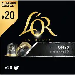 Jumbo L'OR Espresso Onyx Ground Coffee 20 Capsules 104 g aanbieding
