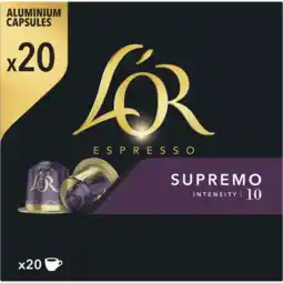 Jumbo L'OR Espresso Supremo Aluminium Capsules 20 Stuks 104 g aanbieding