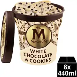 Jumbo Magnum Pint White Chocolate & Cookie 440 ml aanbieding