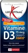 Wehkamp Lucovitaal vitamine D3 75mcg (3000IE) - 365 capsules aanbieding