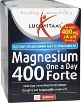 Wehkamp Lucovitaal Magnesium Citraat 400mg Forte - 20 sachets aanbieding