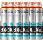 Wehkamp L'Oréal Paris Men Expert 48H Fresh Extreme deodorant spray - 6 x 150 ml - voordeelverpakking aanbieding