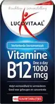 Wehkamp Lucovitaal Vitamine B12 One a Day 1000mcg - 180 kauwtabletjes aanbieding