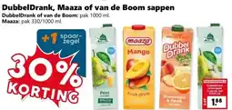 CoopCompact DubbelDrank, Maaza of van de Boom sappen aanbieding
