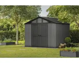 Hornbach KETER Tuinhuis Stronghold 10x8 incl. vloer kunststof houtlook 305 x 243 cm aanbieding