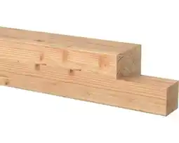 Hornbach OUTDOOR LIFE Tuinpaal Douglas geschaafd hoek 14 x 14 x 240 cm aanbieding