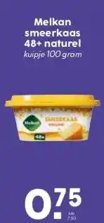 Coop Melkan smeerkaas 48+ naturel aanbieding