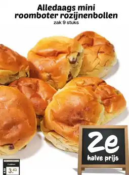 Coop Alledaags mini roomboter rozijnenbollen aanbieding