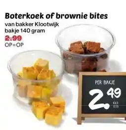 Coop Boterkoek of brownie bites aanbieding