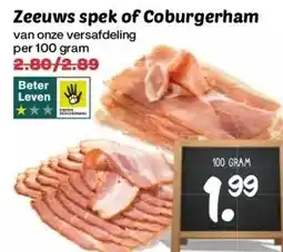 Coop Zeeuws spek of Coburgerham aanbieding