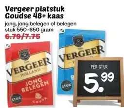 Coop Vergeer platstuk Goudse 48+ kaas aanbieding