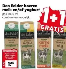 Coop Den Eelder boeren melk en/of yoghurt aanbieding