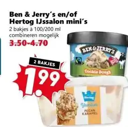 Coop Ben & Jerry's en/of Hertog IJssalon mini's aanbieding