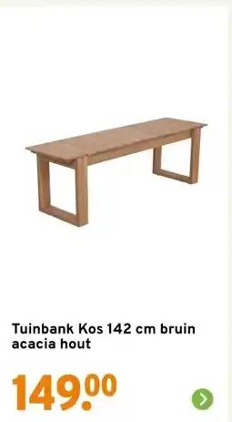 GAMMA Tuinbank Kos 142 cm bruin acacia hout aanbieding