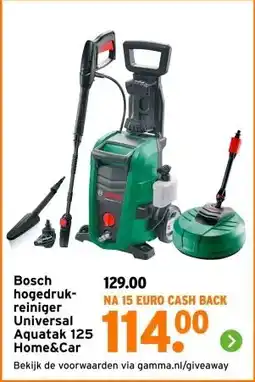 GAMMA Bosch hogedruk- reiniger Universal Aquatak 125 Home&Car aanbieding
