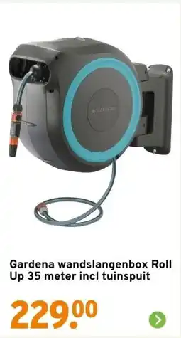 GAMMA Gardena wandslangenbox Roll Up 35 meter incl tuinspuit aanbieding