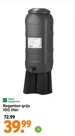 GAMMA Regenton grijs 100 liter aanbieding