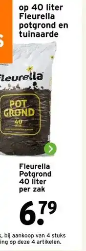 GAMMA Fleurella Potgrond 40 liter per zak aanbieding