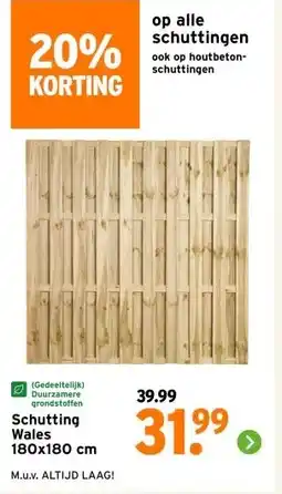 GAMMA Schutting Wales aanbieding