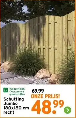 GAMMA Schutting Jumbo aanbieding