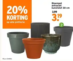 GAMMA Bloempot antraciet kunststof aanbieding