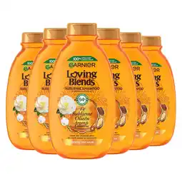 Wehkamp Garnier Loving Blends Argan & Cameliaolie shampoo - 6 x 300 ml - voordeelverpakking aanbieding