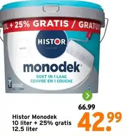 GAMMA Histor Monodek 10 liter + 25% gratis 12.5 liter aanbieding