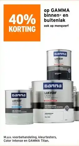 GAMMA op GAMMA binnen- en buitenlak ook op mengverf aanbieding