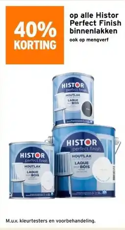 GAMMA op alle Histor Perfect Finish binnenlakken ook op mengverf aanbieding
